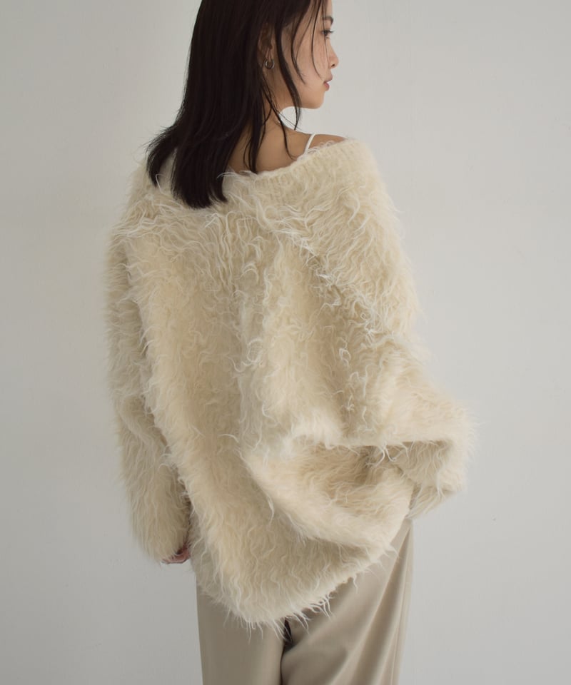 Hairy Shaggy Knit Cardigan t1911-314 | cizatto Hairy Shaggy Knit Cardigan t1911-314 | cizatto