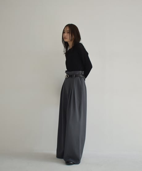 Highwaist Tuck Semiwide Pants