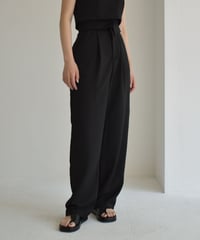 Highwaist Tuck Pants（Black）【セットアップ着用可能】 bo2000-83