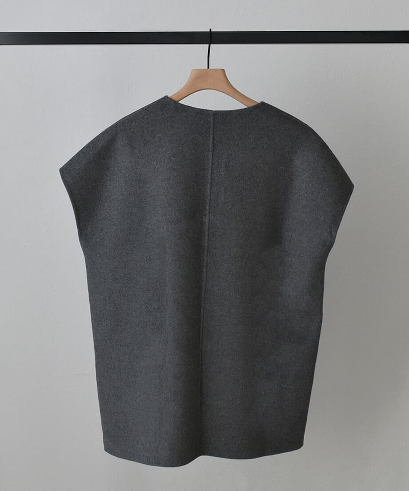 Wool Short Caftan Vest | cizatto