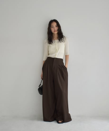 Highwaist 2Tuck Wide Pants bo2000-163