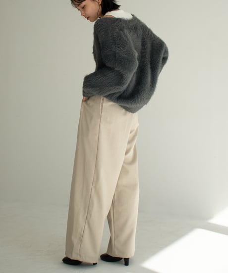Deep Vneck Shaggy Cardigan t1911-234