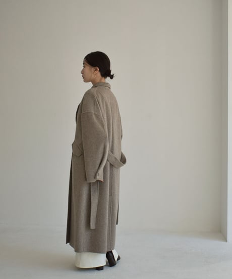 Cocoon Sleeve Wool Long Coat（Mocha）c1911-34