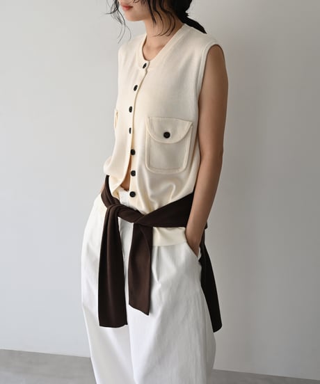 Pocket Knit Vest t1911-527