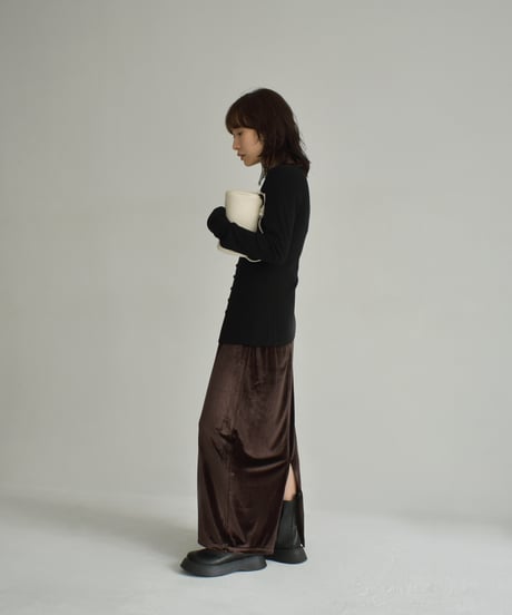 Velor Highwaist Pencil Skirt bo2000-129