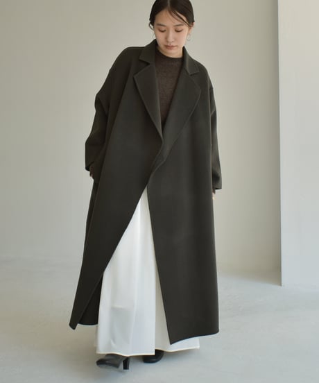 Wool Long Coat（Mocha,Charcoalgray）
