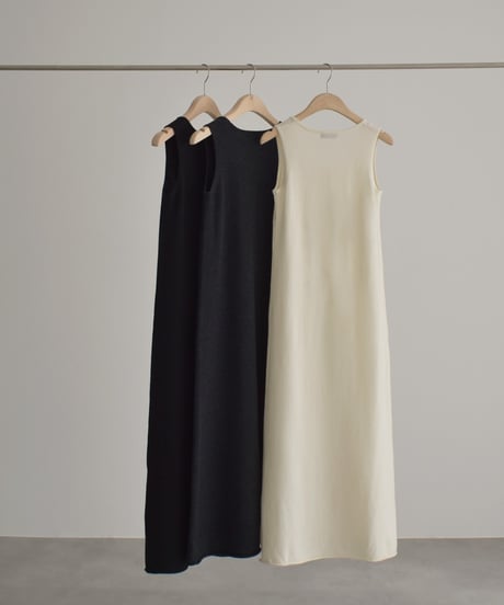 Stole Set Nosleeve Knit Onepiece op-0202009561