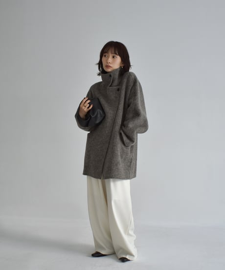 Stand Collar Midi Wool Coat c1911-61