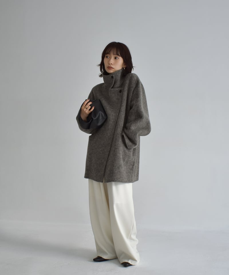 Stand Collar Midi Wool Coat c1911-61 | cizatto