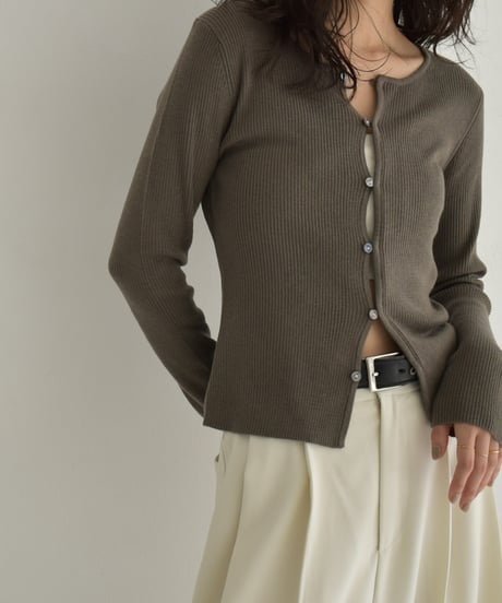 Compact Rib Knit Cardigan t1911-364