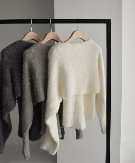 Shaggy Layered Knit Tops t1911-233