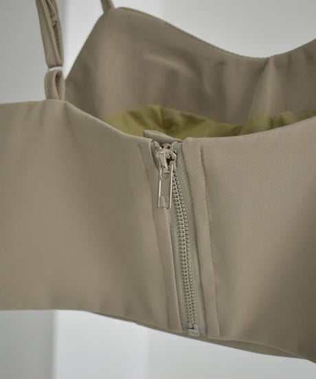 Back Zip Camisole（Khaki beige）【セットアップ着用可能】