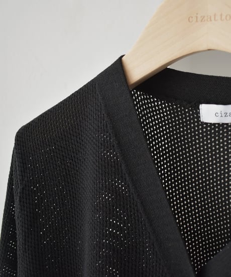 Half Sleeve Mesh Knit Cardigan t1911-387