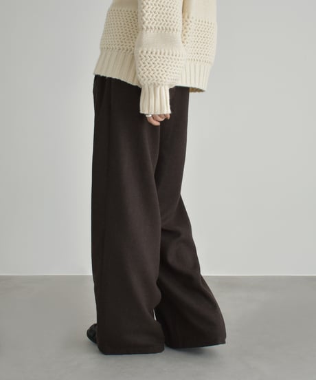 Wool Tuck Wide Pants bo2000-183