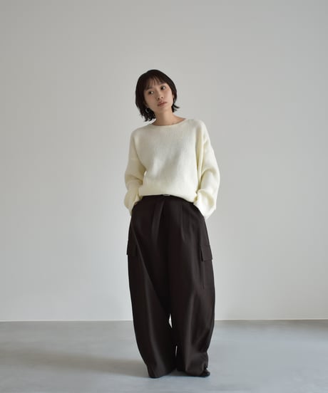 Crew Neck Ribknit Pullover t1911-488