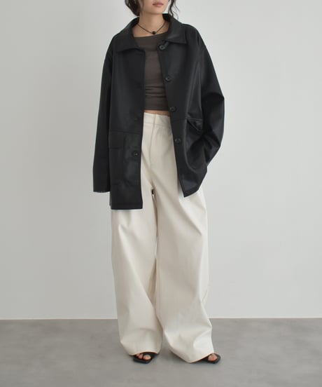 Fake Leather Over Jacket t1911-498