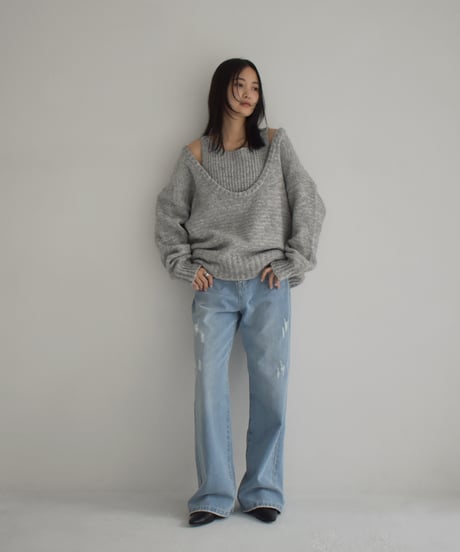 2set Uneck Knit t1911-302