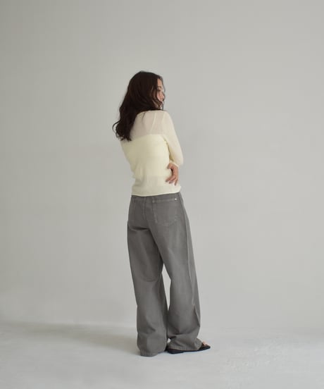 Straight Denim Pants（Greige）bo2000-147
