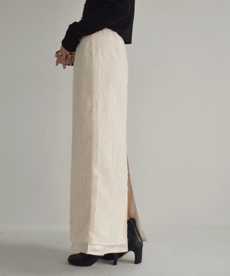 スカート Fringe Cut Jacquard Long Skirt cizatto Fringe Cut Jacquard Long Skirt | cizatto