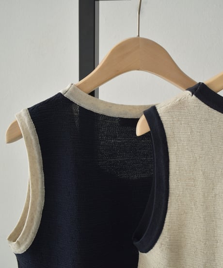 Bicolor Slub Knit Tank t1911-408