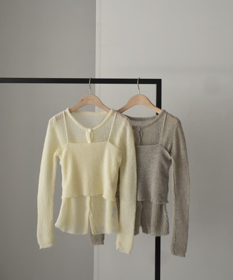 トップス Pois sheer knit cardigan トップス Pois sheer knit cardigan 即完売 pois ポワ シアーニット