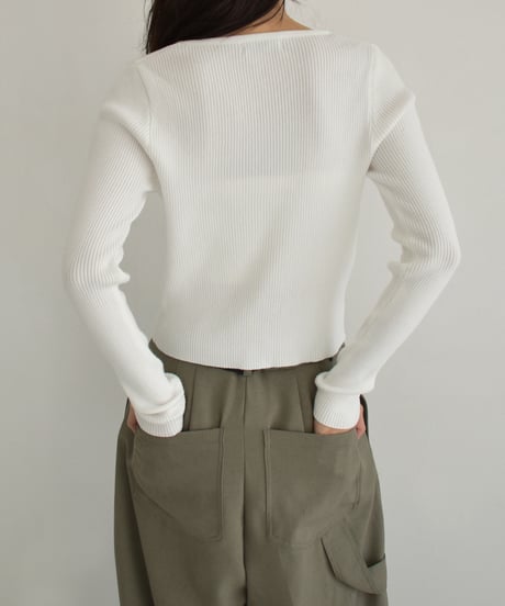 Compact Rib Knit Tops t1911-378