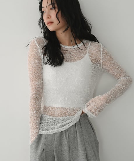 Lace Sheer Tops t1911-501