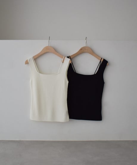 Square Neck Knit Tank t1911-556