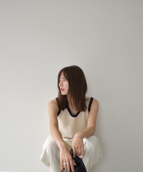 Bicolor Slub Knit Tank t1911-408