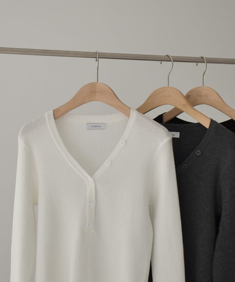 Design Sleeve Rib Knit Tops t1911-354