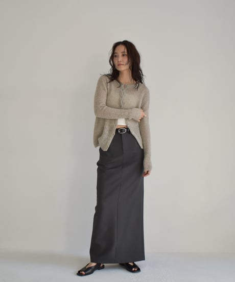 I Line Long Skirt (Gray) bo2000-141