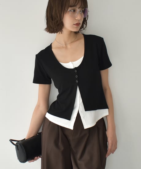 トップス Cizatto 2piece Sheer Knit Cardigan Cizatto 2piece Sheer Knit Cardigan