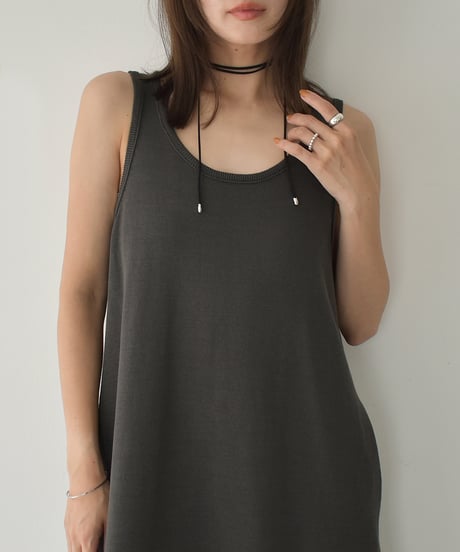 Cocoon Silhouette Knit Onepiece (Charcoal) op-0202009555