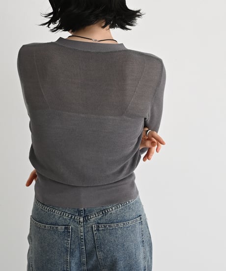 Compact Sheer Kint Cardigan t1911-523