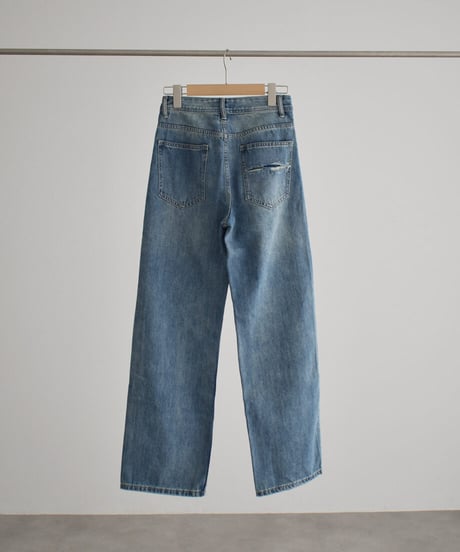 Slit Pocket Straight Denim bo2000-197