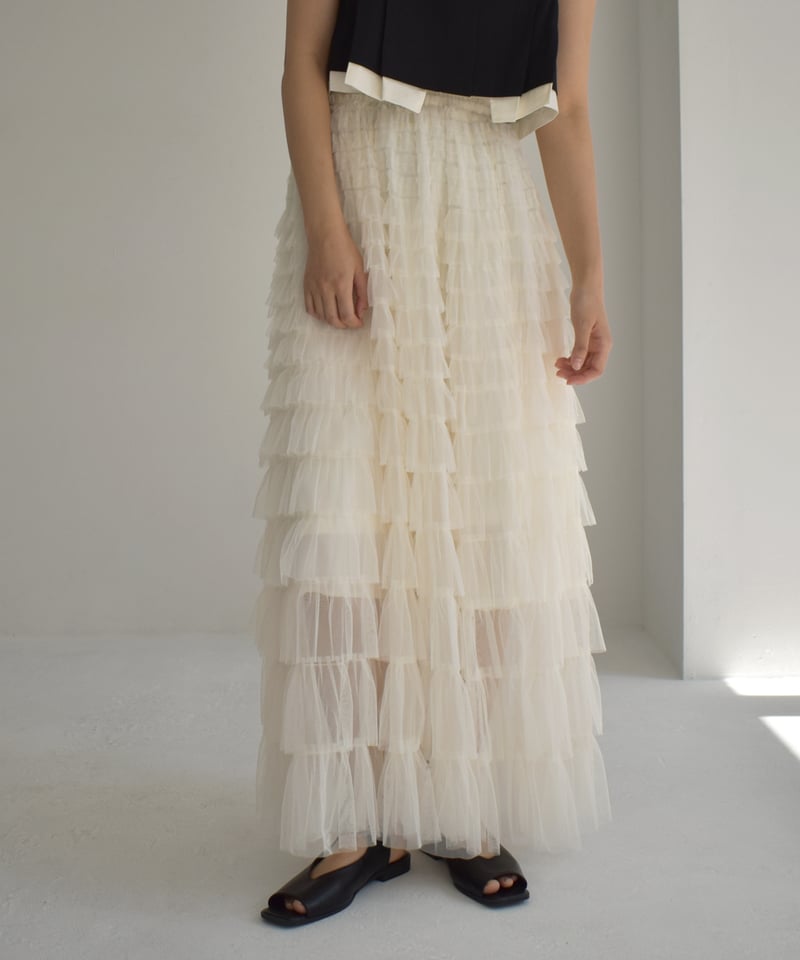 Tiered Tulle Frill Skirt | cizatto