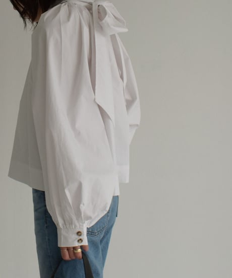 Bowtie Neck Volume Blouse t1911-180