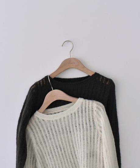 Wool Sheer Stripe Kit Tops t1911-459