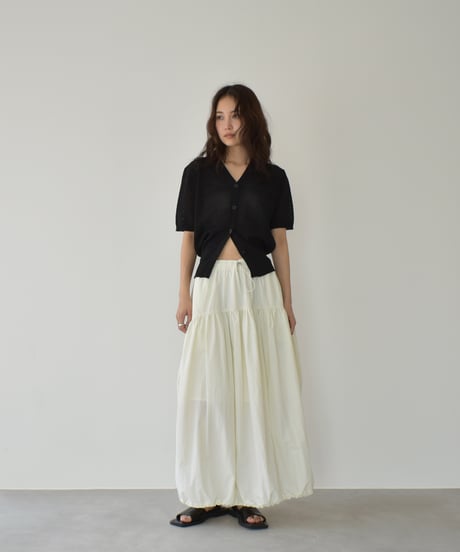 Balloon Silhouette Nylon Skirt bo2000-154