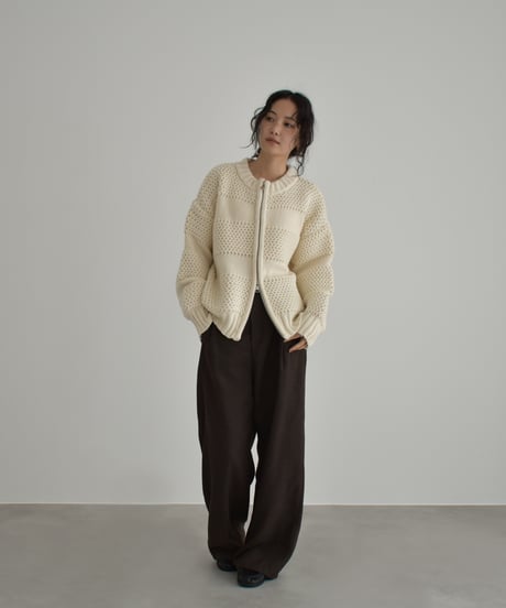 Front Zip Knit Cardigan t1911-492