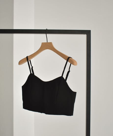 Back Zip Camisole（Black）【セットアップ着用可能】 t1911-181