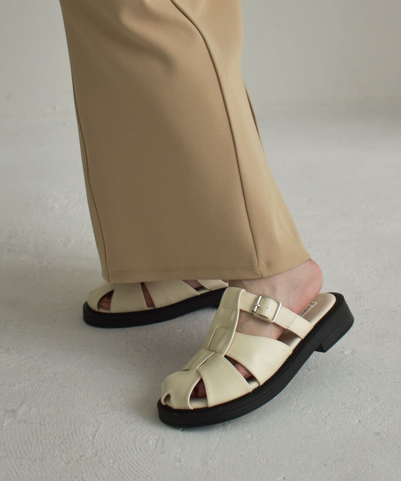 レザーとコードの編み込み 履きやすい\tHermes\tKazimir サンダル Volume Gurkha Sandal s1912-39 | cizatto