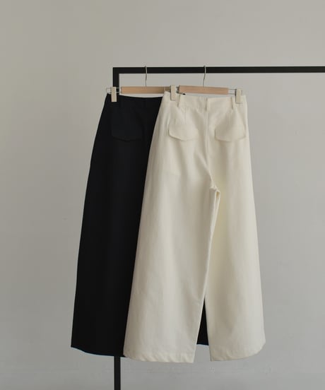 Cotton Tuck Wide Pants bo2000-139