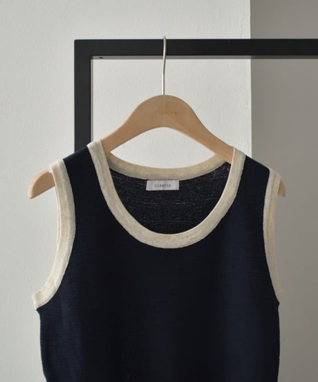 Bicolor Slub Knit Tank t1911-408