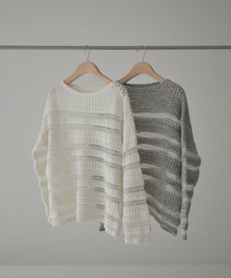 Spangle Mesh Panel Knit t1911-329