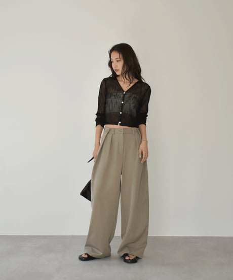 Deep Tuck Semiwide Pants bo2000-158