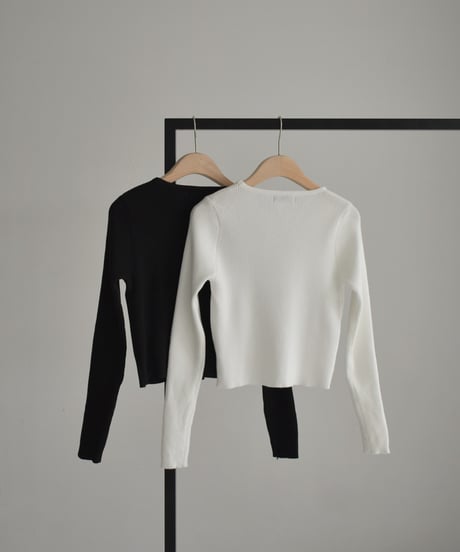 Compact Rib Knit Tops t1911-378