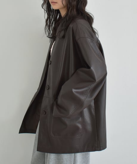 Fake Leather Over Jacket t1911-498