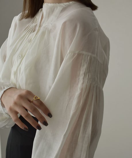 Sheer Tuck Blouse t1911-134