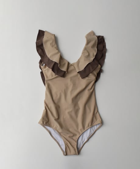 Back Open Frill Swim Wear sw2000-6